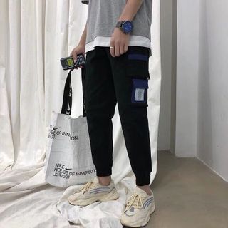 Quần Jogger Túi Hộp Viền Trắng - Đỏ - Xanh