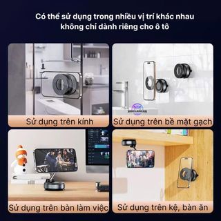 Giá Đỡ Điện Thoại Ô Tô Từ Tính Mạnh Mẽ K007 Thiết Kế Có Thể Gập Lại, Xoay 360 Độ, Giá Đỡ Đa Năng