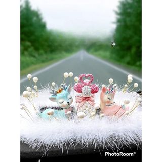 Decal Trang trí Taplo-set gia đính hươu sang trọng cho xế yêu-chát liệu sứ nhân tạo