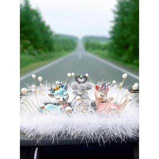 Decal Trang trí Taplo-set gia đính hươu sang trọng cho xế yêu-chát liệu sứ nhân tạo