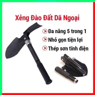Xẻng Gấp Gọn Đa Năng Tiện Ích, Dụng Du Lịch Cắm Trại – Chất Liệu Hợp Kim Cao Cấp