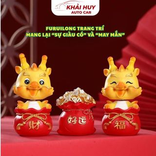 Set Tượng Rồng Trang Trí Taplo Ô Tô, Bàn Làm Việc Siêu Đáng Yêu HÀNG LOẠI 1 khaihuyauto