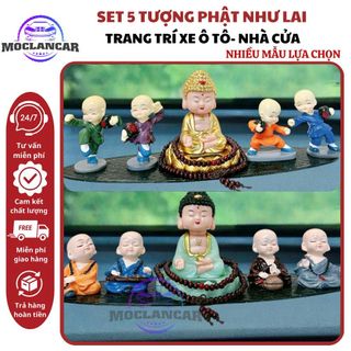 Sét 5 Món Ông Như Lai Xanh Vàng Và Bộ Tứ Không Tặng Thảm, Ở Đâu Có Phật Ở Đó Có Bình An - Otofunmoclan