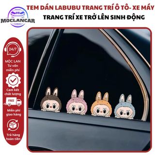 Sticker LABUBU Trang Trí Cánh Cửa Xe Ô Tô Xe Máy Trang Trí Ngoại Thất Ô Tô Dễ Thương, Sinh Động