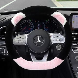 Vỏ Bọc Vô Lăng Tai Mèo Xe Hơi Phủ Lông Giữ Ấm Chống Trượt Dễ Lắp Đặt khaihuyauto