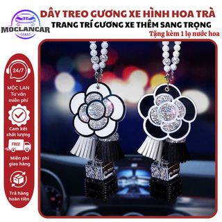Trang Trí Ô Tô Khánh Treo Xe Ô Tô Hoa Trà Sang Trọng Kèm Nước Hoa Thơm Nhẹ Nhàng- Mộc Lan Car