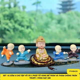 Sét 5 Món Ông Như Lai Xanh Vàng Và Bộ Tứ Không Tặng Thảm, Ở Đâu Có Phật Ở Đó Có Bình An - Otofunmoclan