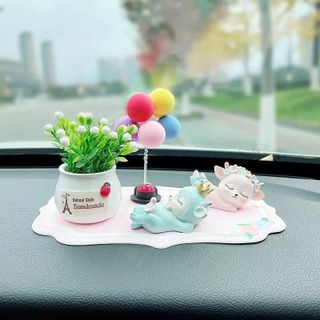 Set Trang Trí Gia Đình Hươu Mini Đặt Taplo Ô Tô, Bàn Học, Phòng Khách – Phong Cách Đáng Yêu Khaihuyato