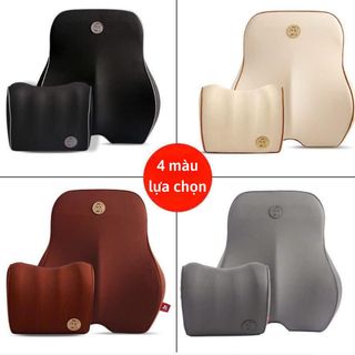 Bộ tựa đầu tựa lưng cao su non siêu mềm siêu êm giải pháp lái xe ô tô đường dài - ghế văn phòng làm việc Nội Thất
