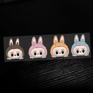 Sticker LABUBU Trang Trí Cánh Cửa Xe Ô Tô Xe Máy Trang Trí Ngoại Thất Ô Tô Dễ Thương, Sinh Động