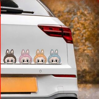 Sticker LABUBU Trang Trí Cánh Cửa Xe Ô Tô Xe Máy Trang Trí Ngoại Thất Ô Tô Dễ Thương, Sinh Động