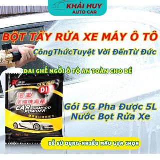 Túi Bột Rửa Xe Ô Tô Không Chạm Shampoo Powder 5gram Pha Với 5 Lít Nước Khaihuyauto