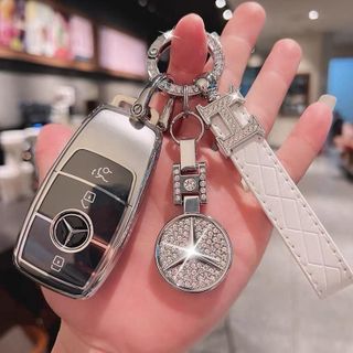 Móc Khóa Xe Hơi Hai Mặt Đính Đá Kim Cương Tinh Tế