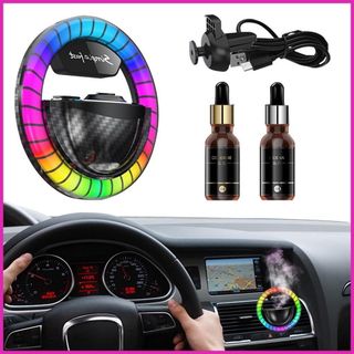 Máy Xông Tinh Dầu Cài Cửa Gió Với Đèn Led Nháy Theo Nhạc Ánh Sáng RGB Phụ Tùng