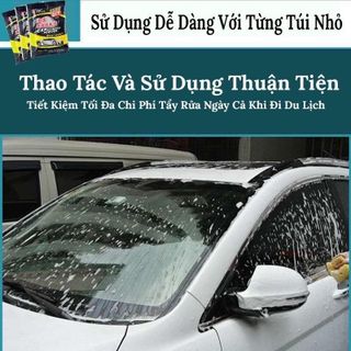 Túi Bột Rửa Xe Ô Tô Không Chạm Shampoo Powder 5gram Pha Với 5 Lít Nước Khaihuyauto