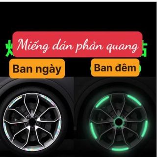 Set 20 Miếng Dán Phản Quang 7 màu Trang Trí Viền Bánh Xe ô tô , xe máy , xe đạp , mũ nón bảo hiểm thời trang cá tính