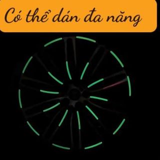 Set 20 Miếng Dán Phản Quang 7 màu Trang Trí Viền Bánh Xe ô tô , xe máy , xe đạp , mũ nón bảo hiểm thời trang cá tính