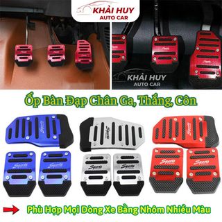 Ốp Bàn Đạp Chân Ga, Thắng, Côn Phù Hợp Mọi Dòng Xe Bằng Nhôm Nhiều Màu