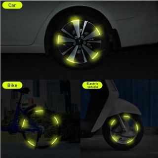 Set 20 Miếng Dán Phản Quang 7 màu Trang Trí Viền Bánh Xe ô tô , xe máy , xe đạp , mũ nón bảo hiểm thời trang cá tính