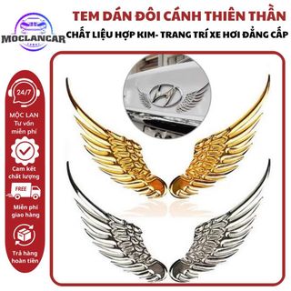 Đôi Cánh Thiên Thần Gắn Logo Xe Hơi Trang Trí Chất Liệu Hợp Kim - Trang Trí Xe Hơi chở Nên Đẳng Cấp