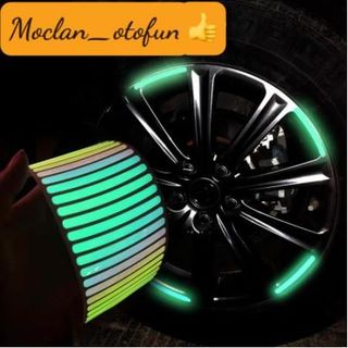 Set 20 Miếng Dán Phản Quang 7 màu Trang Trí Viền Bánh Xe ô tô , xe máy , xe đạp , mũ nón bảo hiểm thời trang cá tính
