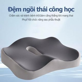 Đệm Lót Ghế NIRA Công Thái Học 3D Thoáng Khí Giảm Ê Mỏi Lưng Mông Cho Dân Văn Phòng, Người Bệnh Trĩ