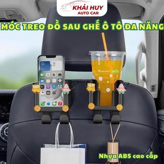 Móc Treo Đồ Sau Ghế Ô Tô Đa Năng, Giá Đỡ Cốc Kiêm Giá Đỡ Điện Thoại Móc Treo Nhỏ Gọn Sau Xe Ô Tô