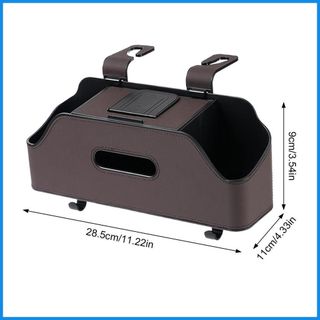 Hộp Đựng Đồ Treo Ghế Ô Tô Da PU Đa Năng Kiêm Khay Để Cốc, Giá Để Điện Thoại, Hộp Đựng Giấy, Móc Treo Đồ Nội Thất