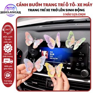 Cánh Bướm Trang Trí Màn Hình DVD Taplo Ô Tô Xe Máy Xe Điện Dễ Thương - Mộc Lan Car