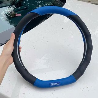 Bọc Vô Lăng Sparco Dáng D-Cut - Size 38cm - Cho Xe Seltos, Suzuki XL7,... Chất Liệu Da Pu Mềm Mại Chắc Tay Lái