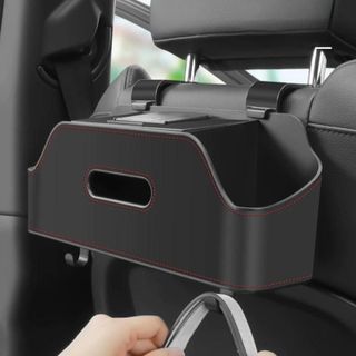 Hộp Đựng Đồ Treo Ghế Ô Tô Da PU Đa Năng Kiêm Khay Để Cốc, Giá Để Điện Thoại, Hộp Đựng Giấy, Móc Treo Đồ Nội Thất