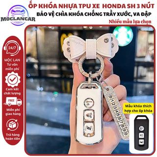 ( Loại 3 Nút ) Ốp Chìa Khoá Dành Cho Xe Honda SH Mode,Bọc Khoá Xe SH Bảo Vệ Khoá Xe Chống Trầy Xước
