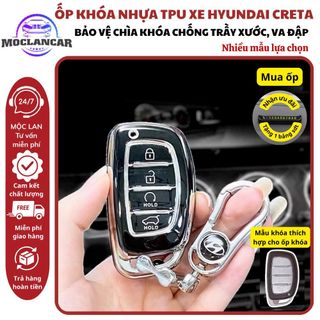 Ốp TPU Dẻo Bảo Vệ Chìa Khoá Xe Hyundai Creta 2022–2023 – 4 Nút Smartkey - Moclancar