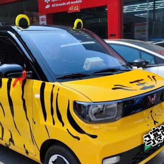 Bộ 2 Miếng Dán Nóc Xe Tai Gấu Dễ Thương Trang Trí Nóc Xe Ô Tô Trang Trí Xe Thêm Phần Đáng Yêu