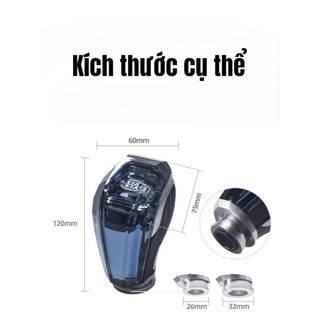 Tay Nắm Cần Số Pha Lê Có Nút Bấm Led RGB - Đẳng Cấp Vượt Trội - Có Logo Riêng - Kính 5D-Có Nẫy Mặt Sau