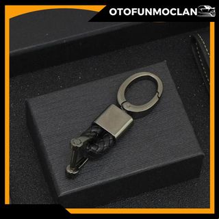 Móc Khóa ô tô, Xe Máy Titan,Tinh Tế Bền Chắc Phối  Da Dây Bện tặng kèm 1 tua vít Tháo Lắp Women Móc Khoá Móc Chìa Khoá Kiềng