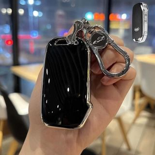 ( 3 Nút Sườn ) Ốp chìa khóa, bọc chìa Kia Cerato 2019 - 2020 - 2021 chất liệu TPU Viền Bạc bảo vệ chìa khóa