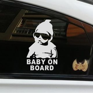 Baby In Car Nhãn Dán Phản Quang Nhãn Dán Cảnh Báo Mẹo Xe Hơi Phụ Kiện Kính Chắn Gió Cửa Sổ Ô Tô Decal