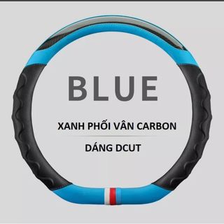 Bọc Vô Lăng VINFAST VF6,VF7 Bọc D CUT Size 34cm Dáng 3 Sọc Thể Thao Cao Cấp