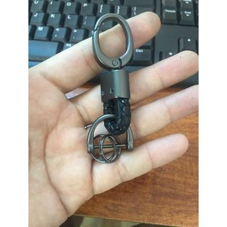 Móc Khóa ô tô, Xe Máy Titan,Tinh Tế Bền Chắc Phối  Da Dây Bện tặng kèm 1 tua vít Tháo Lắp Women Móc Khoá Móc Chìa Khoá Kiềng