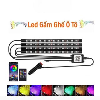 Đèn Led Gầm Ghế Nội Thất Ô Tô Nháy Theo Nhạc, Nhiều chế Độ Màu Sắc