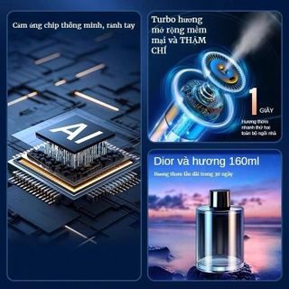 Máy Khuếch Tán Tinh Dầu Ô Tô Xuân Lan Tự Động Có Đèn LED Nano-Chứa 160ml Nước Hoa Tinh Dầu