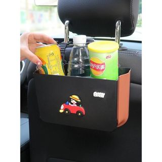 Hộp Đựng Đồ Treo Sau Ghế Ô Tô Gấp Gọn Hình Hoạt Hình Dễ Thương – Khay Đựng Rác & Phụ Kiện Xe Hơi Tiện Lợi