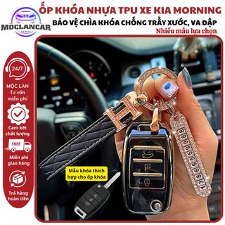 Ốp Chìa Chóa TPU Kia Morning 3 Nút Bật, Cerato, K3, Rondo, Rio, Soluto, Seltos, Sorento,(chìa gập)