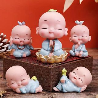 Mô Hình Tiểu Cảnh "Nhà Sư Nhỏ Mini" Đồ Trang Trí Xe Hơi, Sân Vườn/ Chậu Cây, Nhà Cửa ô tô Decor Decor Phòng