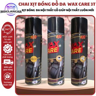 Chai Xịt Bóng Đồ Da WAX CARE 3T – Làm Sạch, Dưỡng Bóng Ghế Da, Nội Thất, Đồ Gỗ Sáng Như Mới