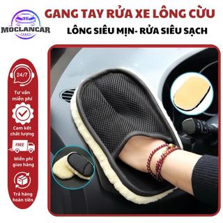 Găng Tay Rửa Xe Ô Tô Chuyên Dụng Lông Cừu Lông Siêu Mịn Rửa Xe Siêu Sạch- Mộc Lan Car