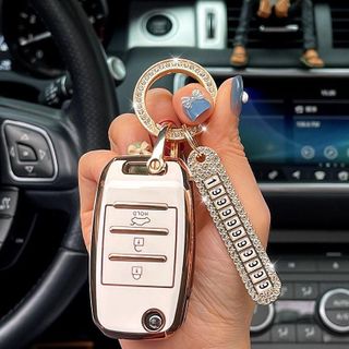 Ốp Chìa Chóa TPU Kia Morning 3 Nút Bật, Cerato, K3, Rondo, Rio, Soluto, Seltos, Sorento,(chìa gập)