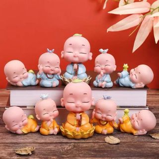 Mô Hình Tiểu Cảnh "Nhà Sư Nhỏ Mini" Đồ Trang Trí Xe Hơi, Sân Vườn/ Chậu Cây, Nhà Cửa ô tô Decor Decor Phòng