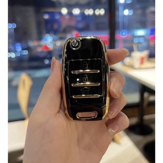 Ốp Chìa Chóa TPU Kia Morning 3 Nút Bật, Cerato, K3, Rondo, Rio, Soluto, Seltos, Sorento,(chìa gập)